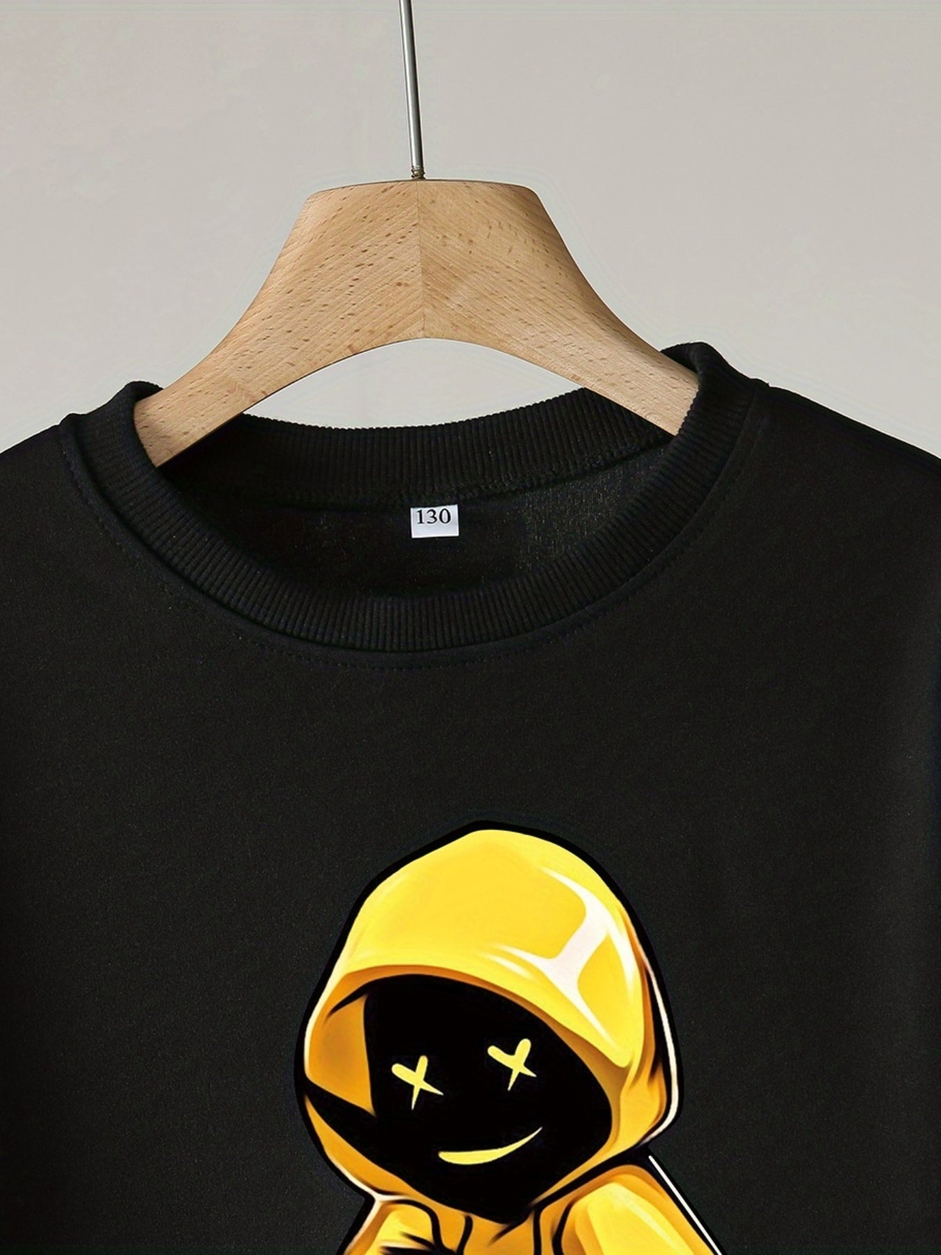 Boy's 2pcs Cartoon Yellow Hoodie & Sweatpants Set