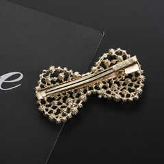 Faux Pearl Hair Clip Sweet Bow Headwear