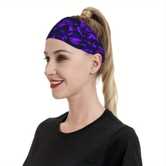 Purple Headband Non Slip Grip Soft Cushioned for Workouts Gym Everyday