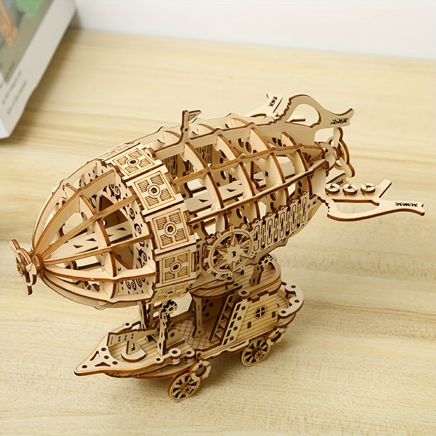 Wooden Airship Model Kit for Adults - Brain Teaser Craft Puzzle