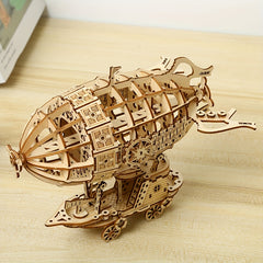 Wooden Airship Model Kit for Adults - Brain Teaser Craft Puzzle