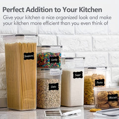 6pcs Airtight Food Storage Containers Set With Lids for Kitchen and Pantry