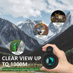 High Powered Monocular with Smartphone Adapter for Outdoor Activities