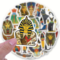 50pcs Ancient Egypt Waterproof Stickers For Laptop Waterbottle Phone