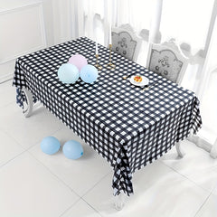 Plaid Printed Table Cloth Waterproof Christmas Birthday