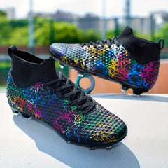 Boys' High Top Non Slip AG Football Cleats Soccer Shoes