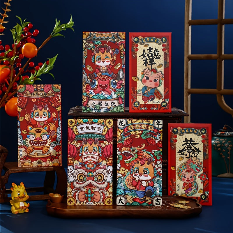 Dragon Year Red Envelopes Pack of 6