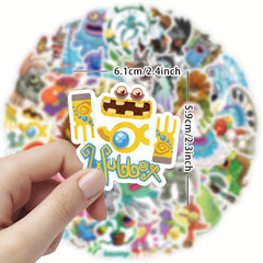 50pcs Monster Stickers For Kids Boys Girls Water Bottle Cartoon Waterproof Vinyl