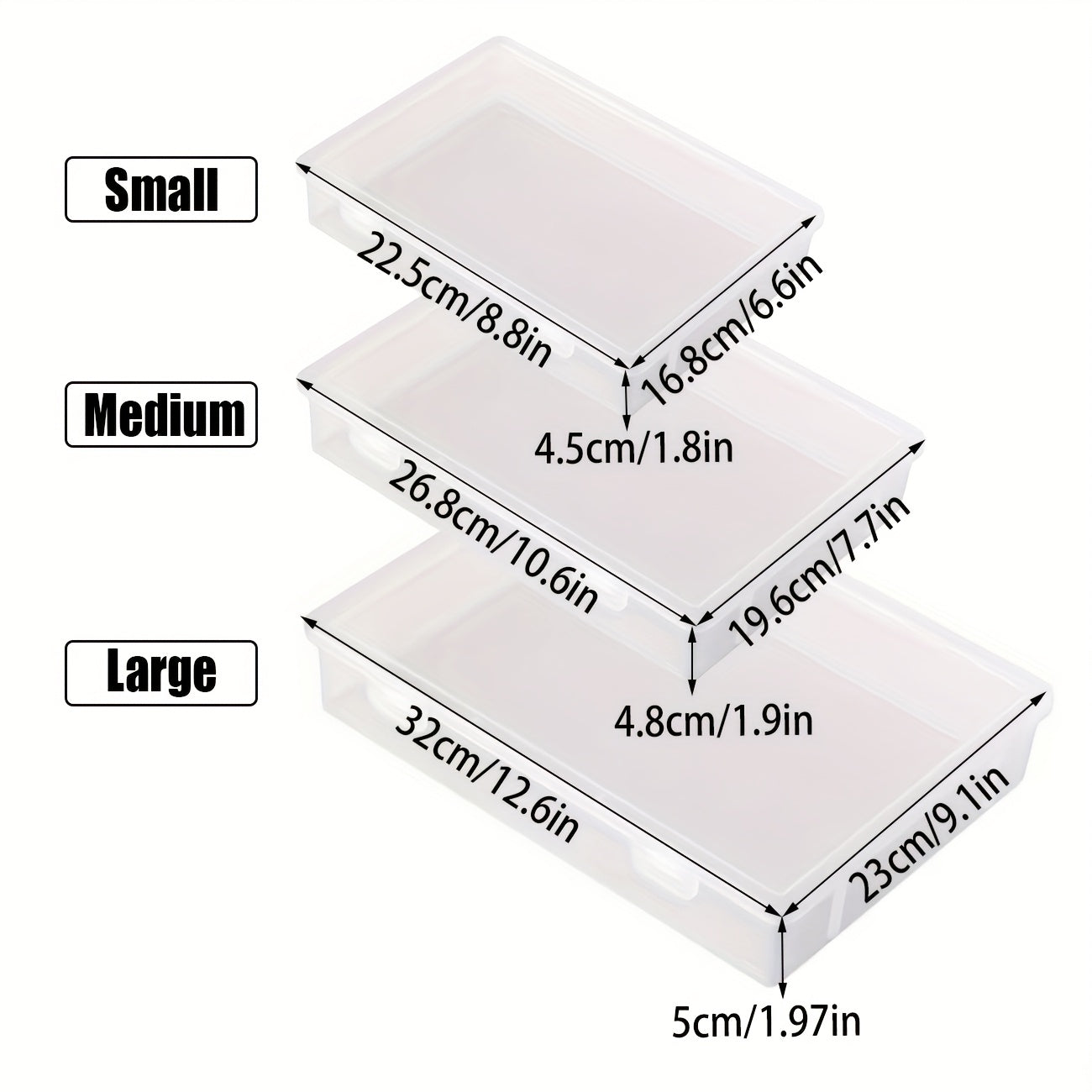 Transparent Plastic Storage Box with Lockable Lid Stackable Organizer