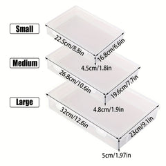 Transparent Plastic Storage Box with Lockable Lid Stackable Organizer