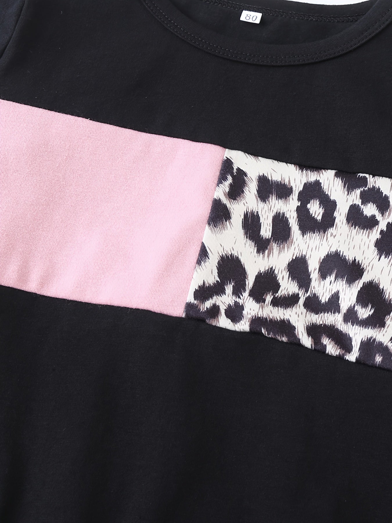 2pc Baby Girl Leopard Print Pullover & Pants Set