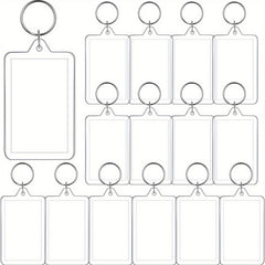 10 PCS Acrylic Photo Frame Keychain Holder DIY Craft
