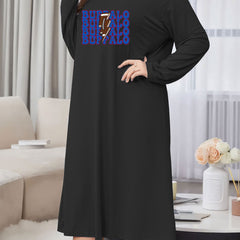 Casual Letter Print Sleep Dress