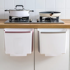 1pc Hanging Folding Trash Can Bin For Kitchen Cabinet Door