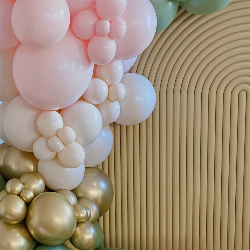 233pcs Double Cream Peach Arch Balloon Garland for Wedding Baby Shower Party