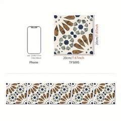 10pcs Boho Floor Sticker Self Adhesive Tile Home Decor Kitchen Bathroom