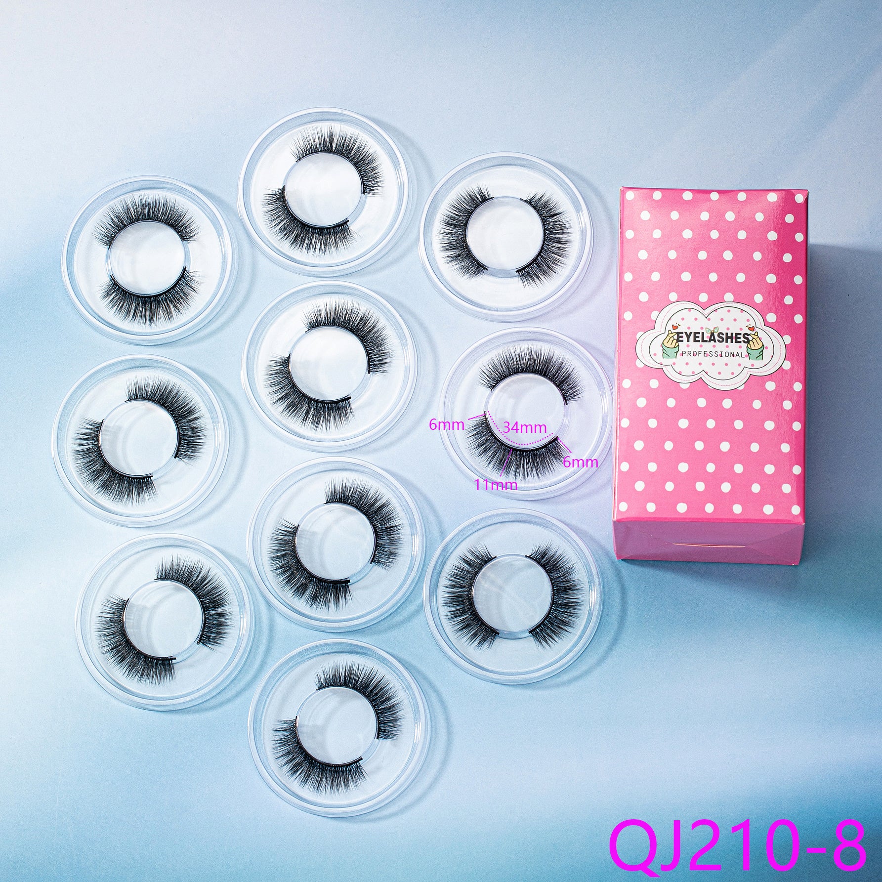 Fluffy 6D Mink False Eyelashes Pack of 10 for Perfect Makeup