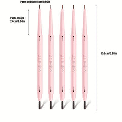 Dual Ended Waterproof Eyebrow Pencil Long Lasting Smudge Proof