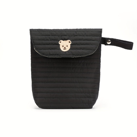 Large Capacity Oxford Cloth Diaper Bag Reusable Mommy Tote with Bear