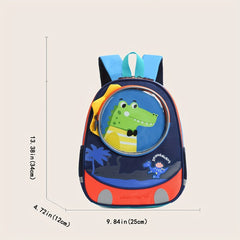 Kids Cartoon Backpack for Kindergarten, Portable Spin Protection Schoolbag