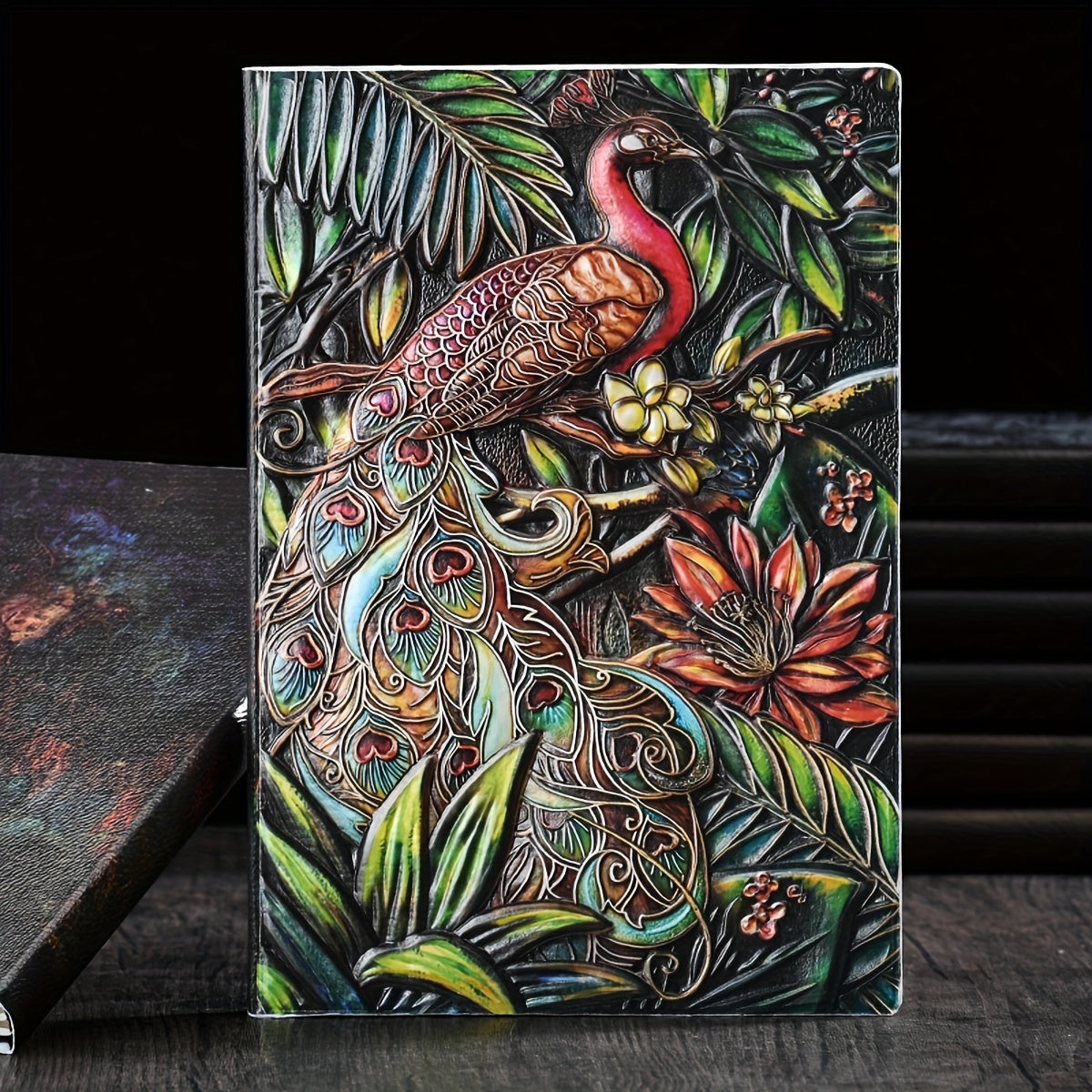 A5 Peacock Embossed Business Notebook - 100 Sheets