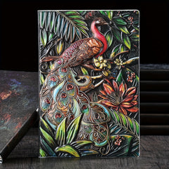 A5 Peacock Embossed Business Notebook - 100 Sheets
