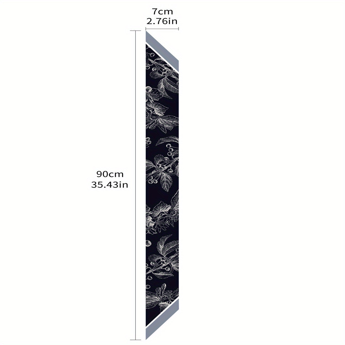 Floral Print Twilly Scarf Vintage Satin Neckerchief Skinny Scarf