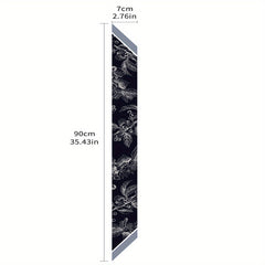 Floral Print Twilly Scarf Vintage Satin Neckerchief Skinny Scarf