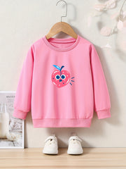 OERYUI Cartoon Peach Graphic Sweatshirt Kids Pullover Comfy Clothes Gift