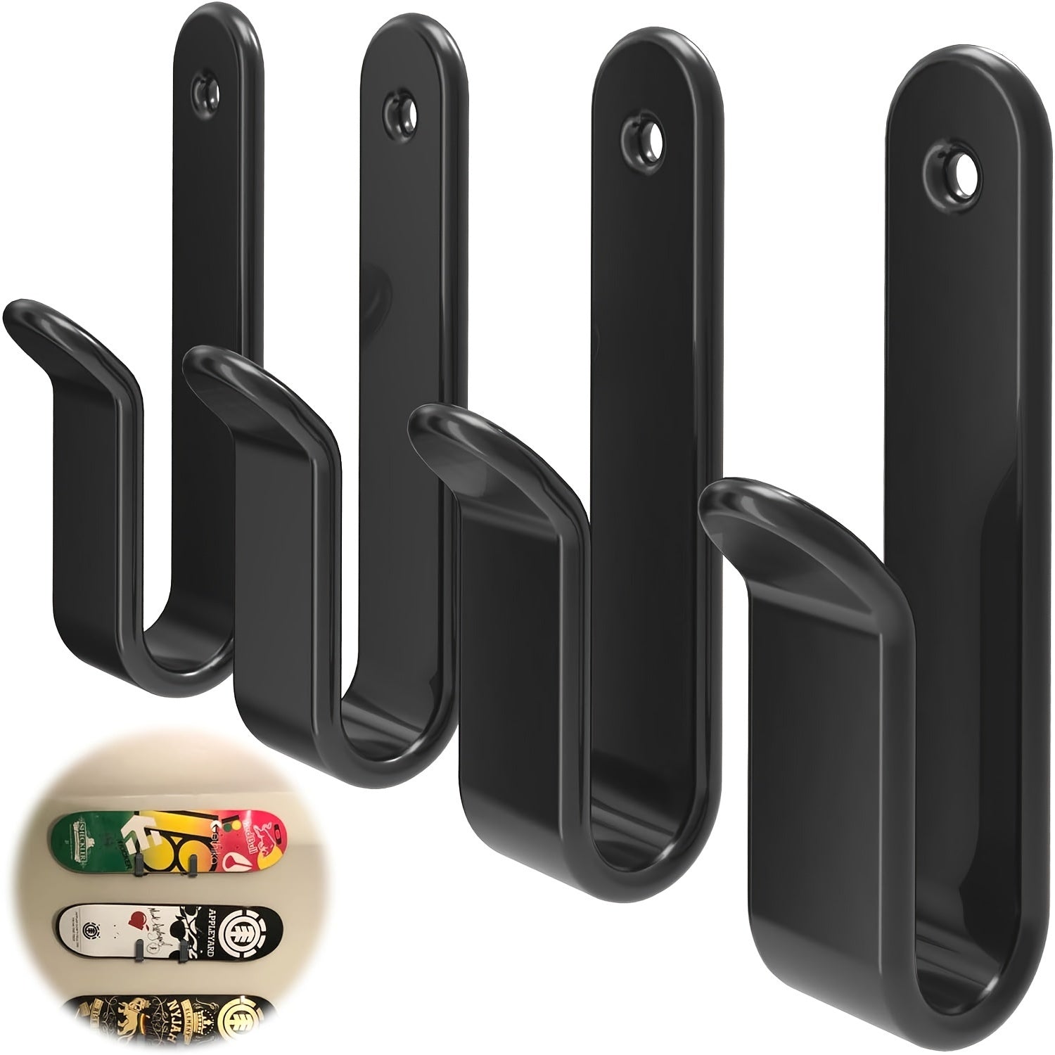 Horizontal Snowboard Wall Mount Clips, Snowboard Storage Rack