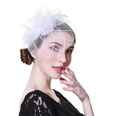 Mesh Flower Tea Party Fascinator Hat for Women