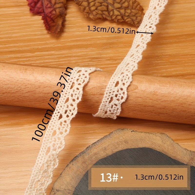 Vintage Style Hollow Lace Ribbon Cotton Trim for Wedding DIY