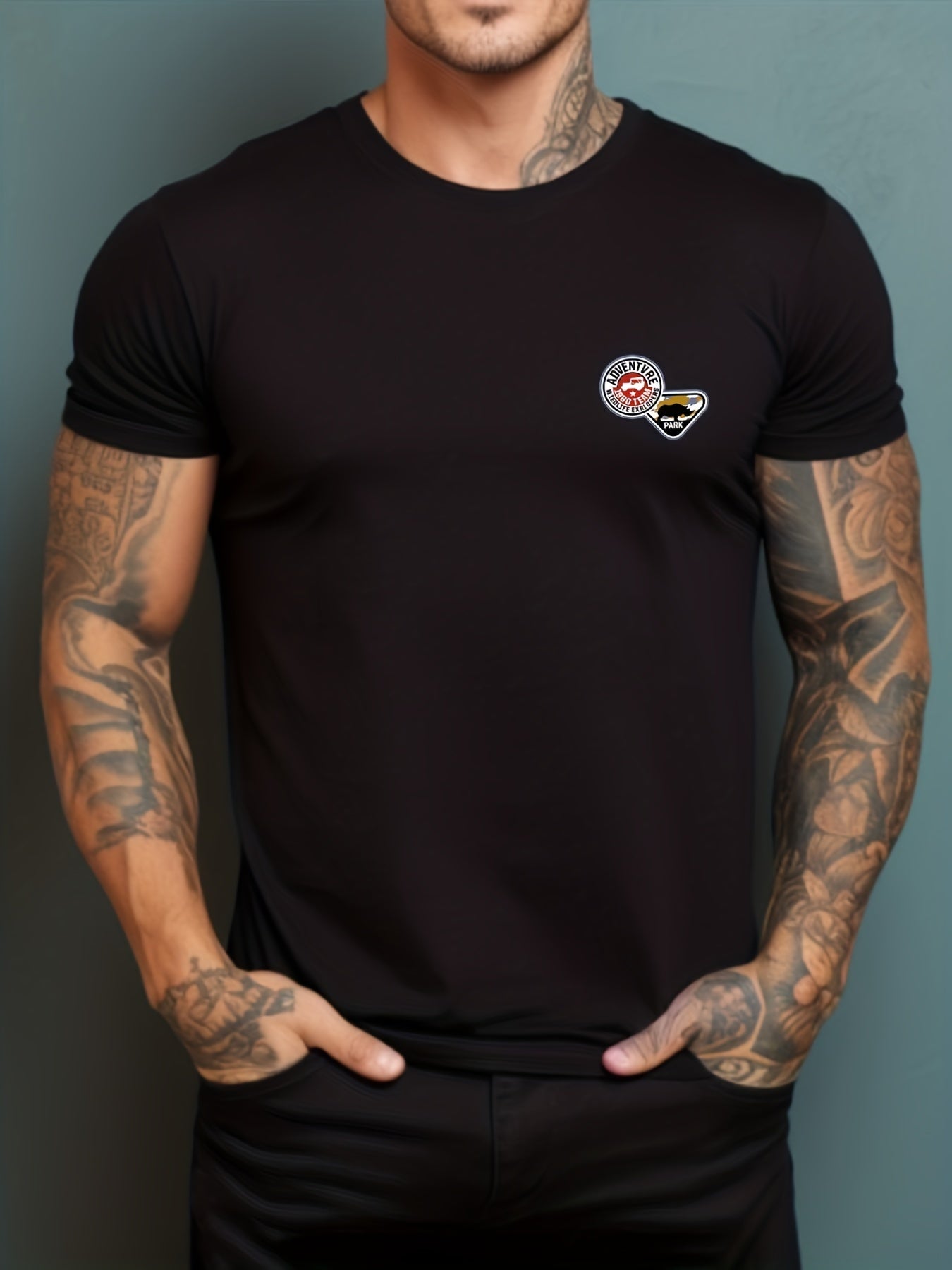 Men's Printed Stretch Tee Shirt for Summer