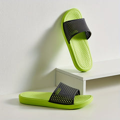 Men's Lightweight Hollow Out Slip On Slides Soft Sole House Slippers