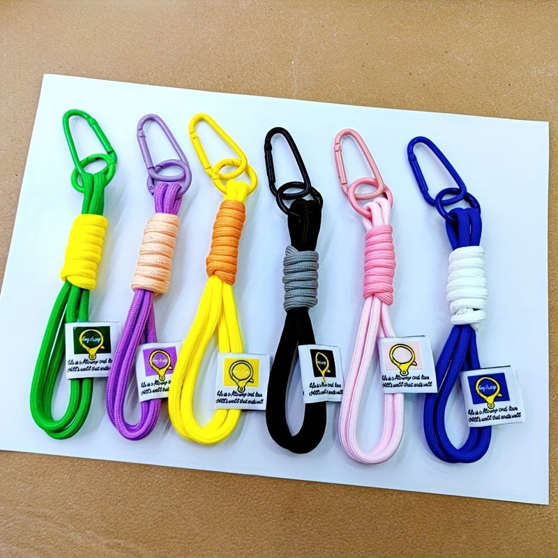 Nylon Braided Rope Keychain Metal Buckle Outdoor Camping Hiking