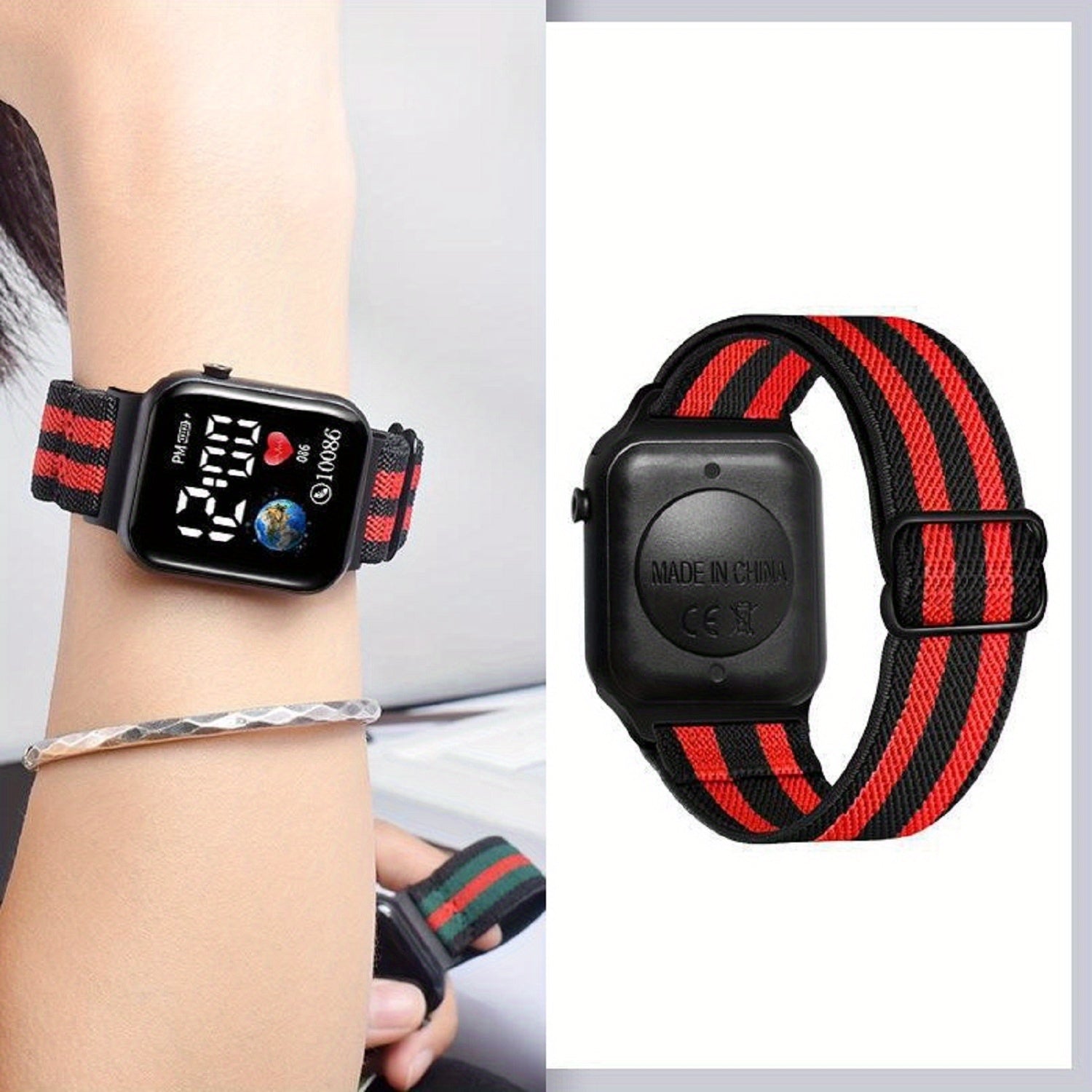 LED Electronic Watch Multicolor Time Display