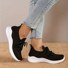 Women's Lightweight Running Shoes Lace up Breathable Mesh Sneakers