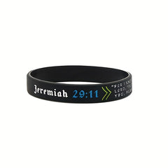 Religious Bible Verse Silicone Bracelet Power Of Faith Wristband