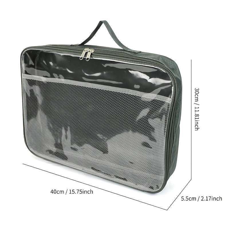 Set of 3 PVC Zipper Mesh Storage Bags for Toy Organization and More