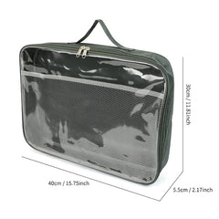 Set of 3 PVC Zipper Mesh Storage Bags for Toy Organization and More