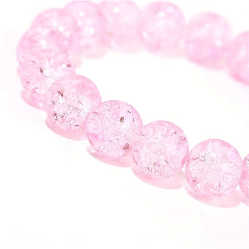 Crystal Glass Beaded Chain Bracelet for Men Women