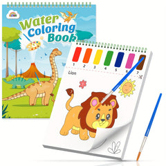 ZMLM Mess Watercolor Painting Book for Toddlers - Dinosaur & Lion Designs