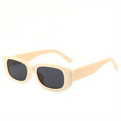 Square Sunglasses Men Women Wide Temple Glasses UV Blocking