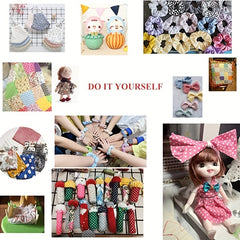 8pcs Floral Cotton Fabric Precut Bundles With Threads for DIY Sewing