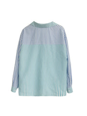 Stripe Print Shirt & Drawstring Shorts Set