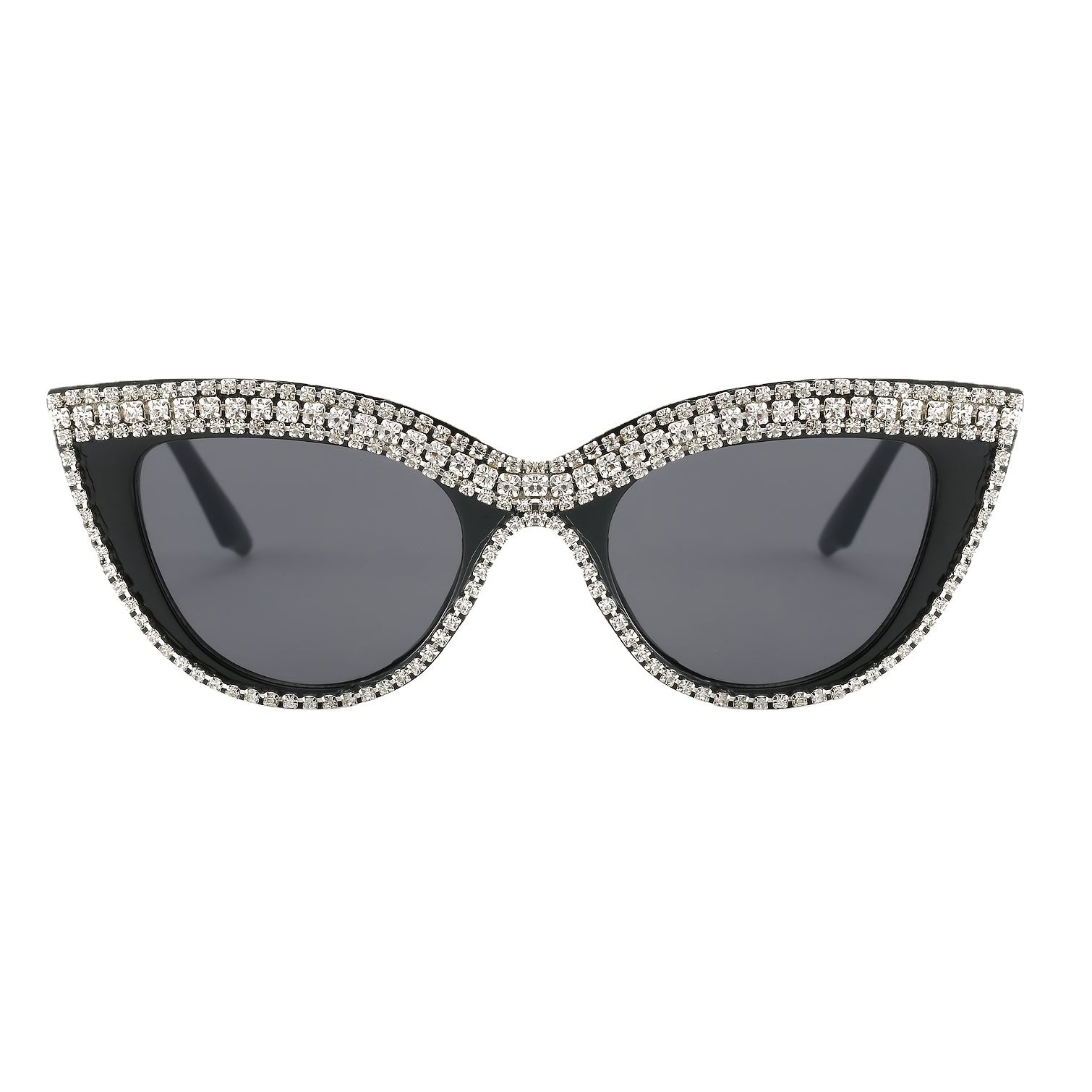 Boho Cat Eye Sunglasses with Rhinestones for Women