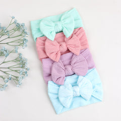 4 Piece Baby Headbands Set Bow Elastic for Newborn & Infants