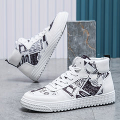 Men's Graphic Print Ankle Top Non Slip Skate Shoes