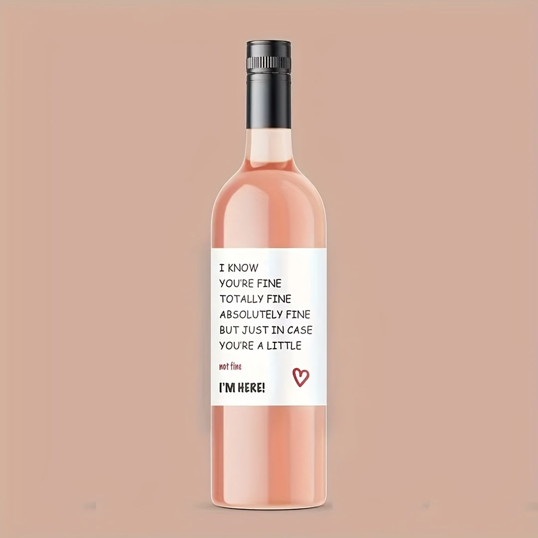 5pcs Funny Encouragement Wine Bottle Labels for Friends