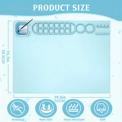 Large Non-Slip Silicone Craft Mat 49.78x39.88 cm